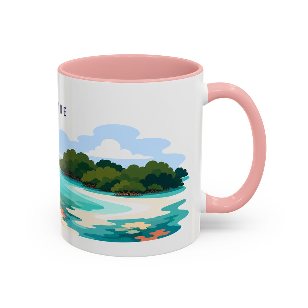 Biscayne National Park Coffee Mug | Solid Color Block Park Souvenir | 11oz 15oz Accent Mug