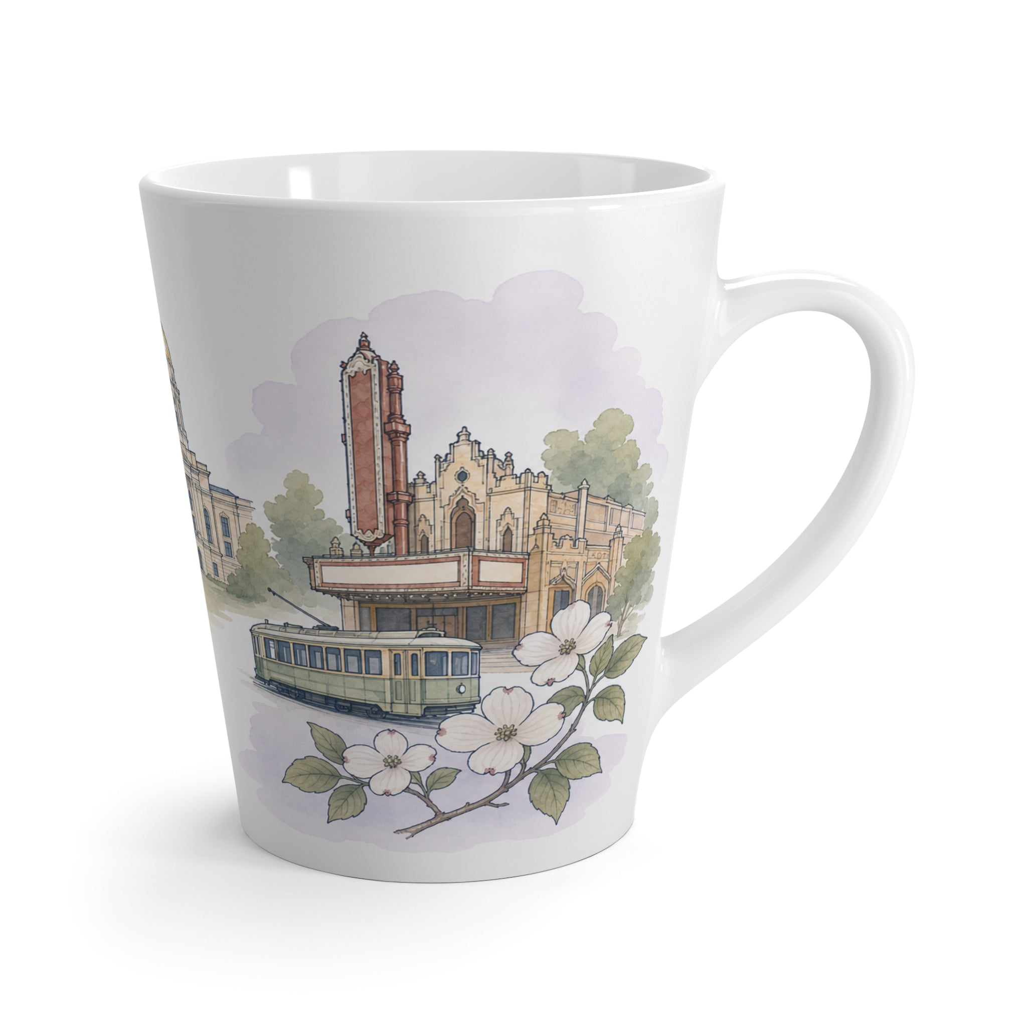 Atlanta Latte Mug | Watercolor City Travel Mug | 12 oz Ceramic Souvenir Gift