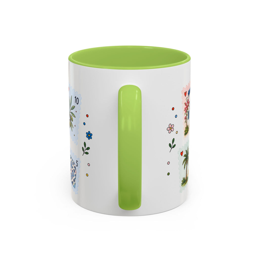 Tunis Coffee Mug | Postage Stamp Collage Mug | Travel Souvenir Accent Cup 11oz 15oz