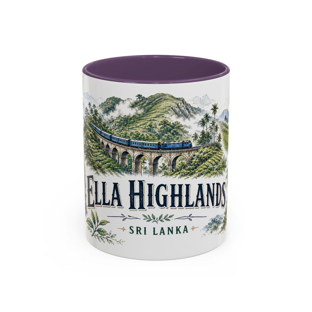 Ella Highlands Mug, Sri Lanka Travel Souvenir, Bucket List Gift, Accent Ceramic Coffee Mug 11oz 15oz