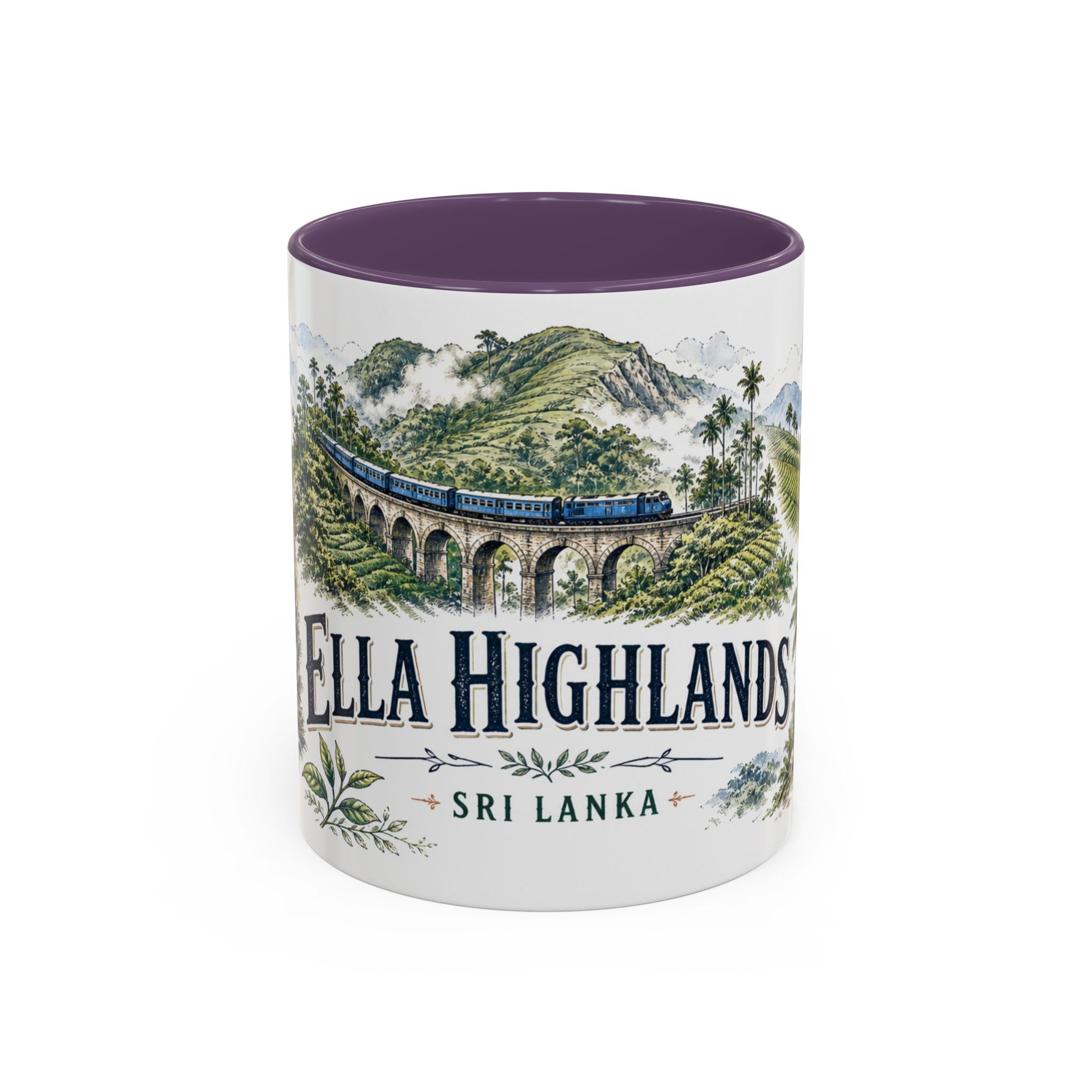 Ella Highlands Mug, Sri Lanka Travel Souvenir, Bucket List Gift, Accent Ceramic Coffee Mug 11oz 15oz