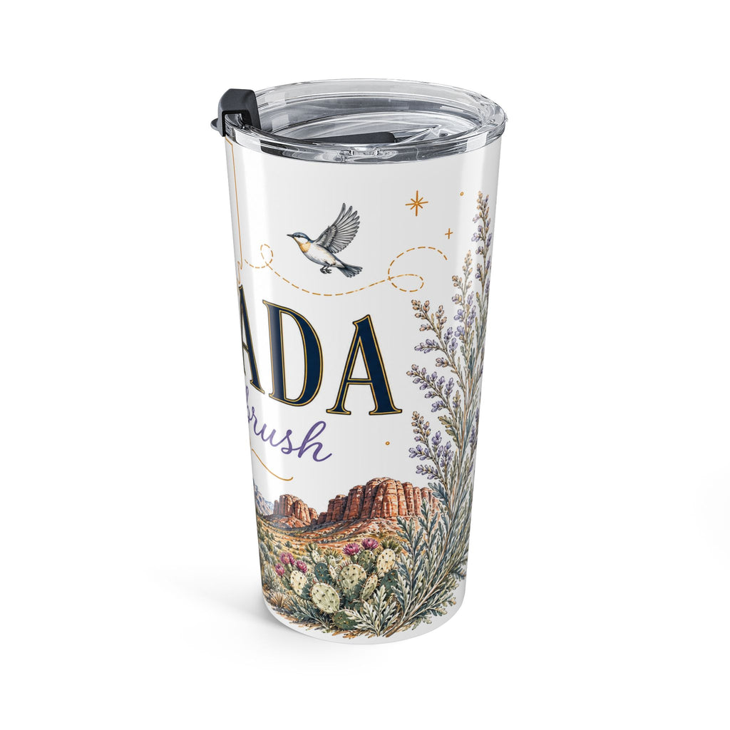 Nevada State Flower 20oz Tumbler | Sagebrush Botanical State Flower Gift | Insulated Stainless Steel Travel Cup