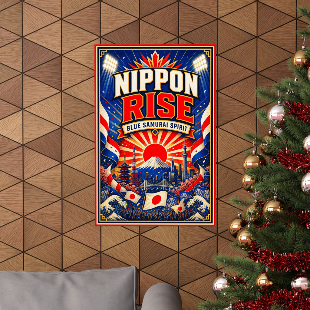 Japan World Cup Poster | Rally Fan Art Print | 2026 Soccer Wall Decor