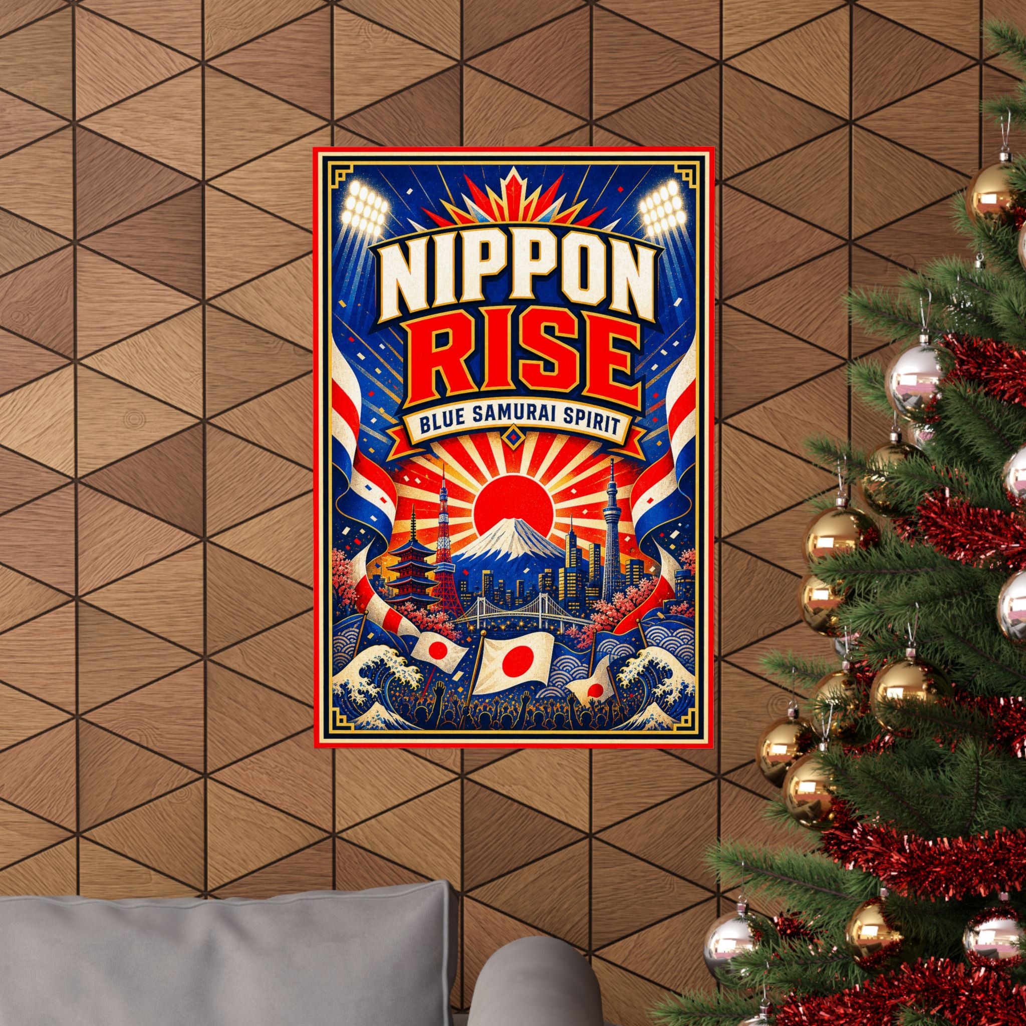 Japan World Cup Poster | Rally Fan Art Print | 2026 Soccer Wall Decor