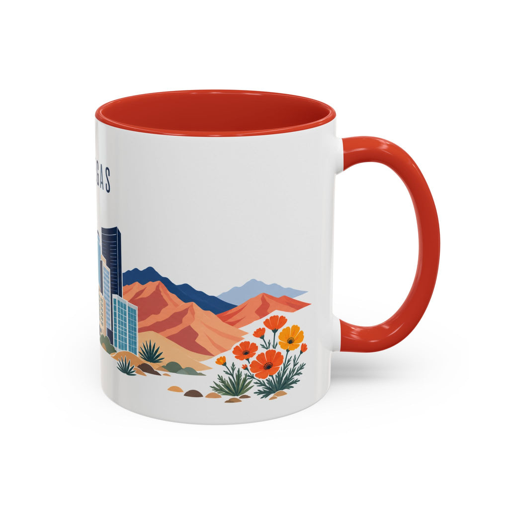 Las Vegas Coffee Mug | United States Travel Souvenir | Porcelain Decal City Gift | 11oz 15oz Accent Mug