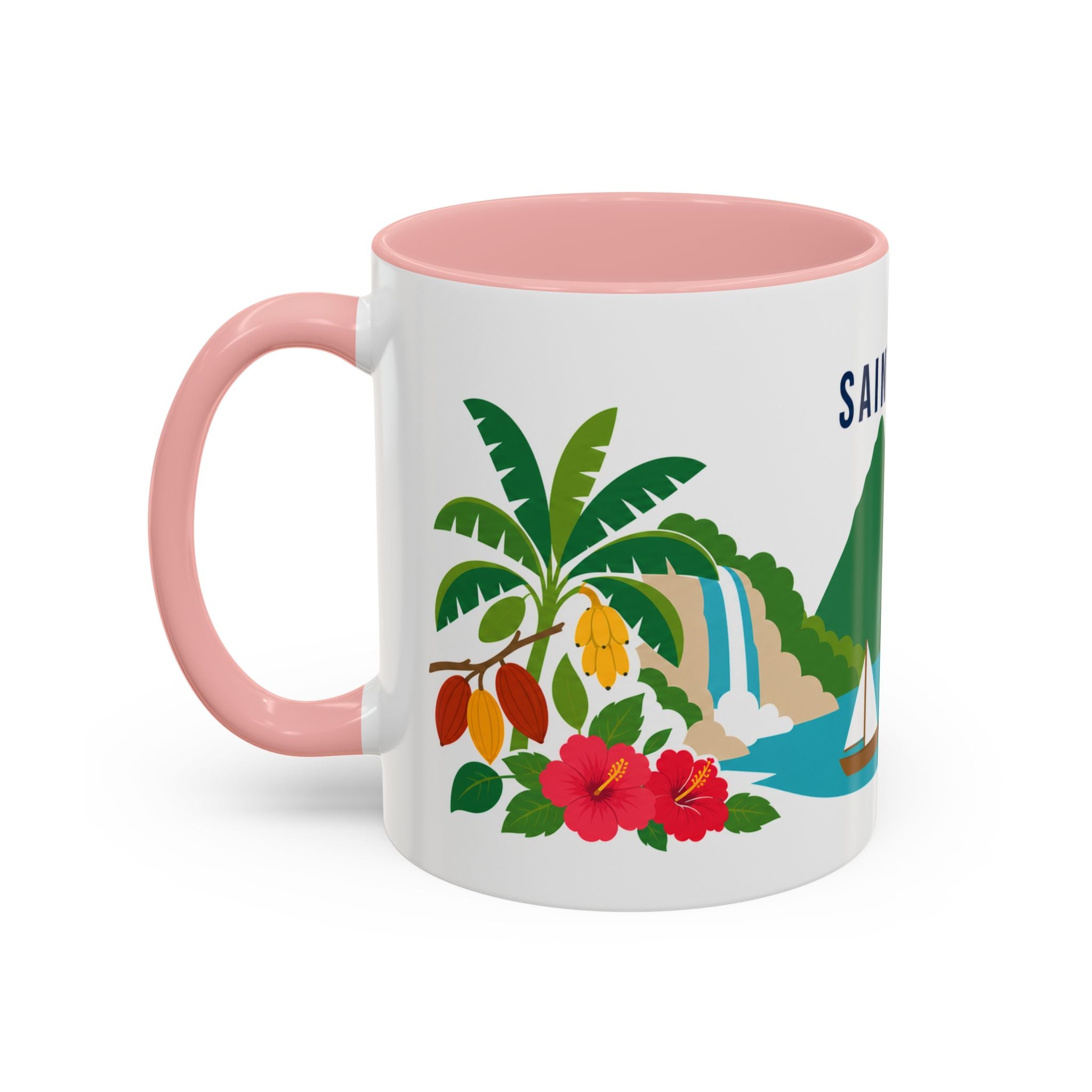 Saint Lucia Coffee Mug | Travel Souvenir Accent Mug | Country Gift Ceramic Cup 11oz 15oz