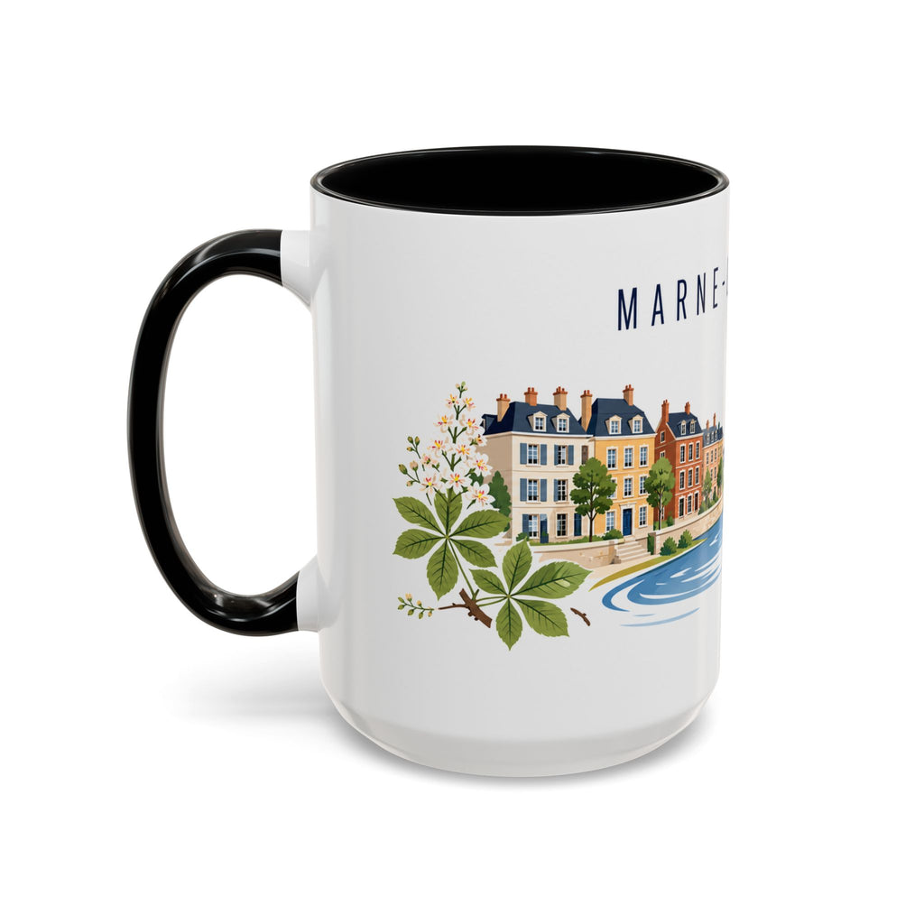 Marne-La-Vallée Coffee Mug | France Travel Souvenir | Porcelain Decal City Gift | 11oz 15oz Accent Mug