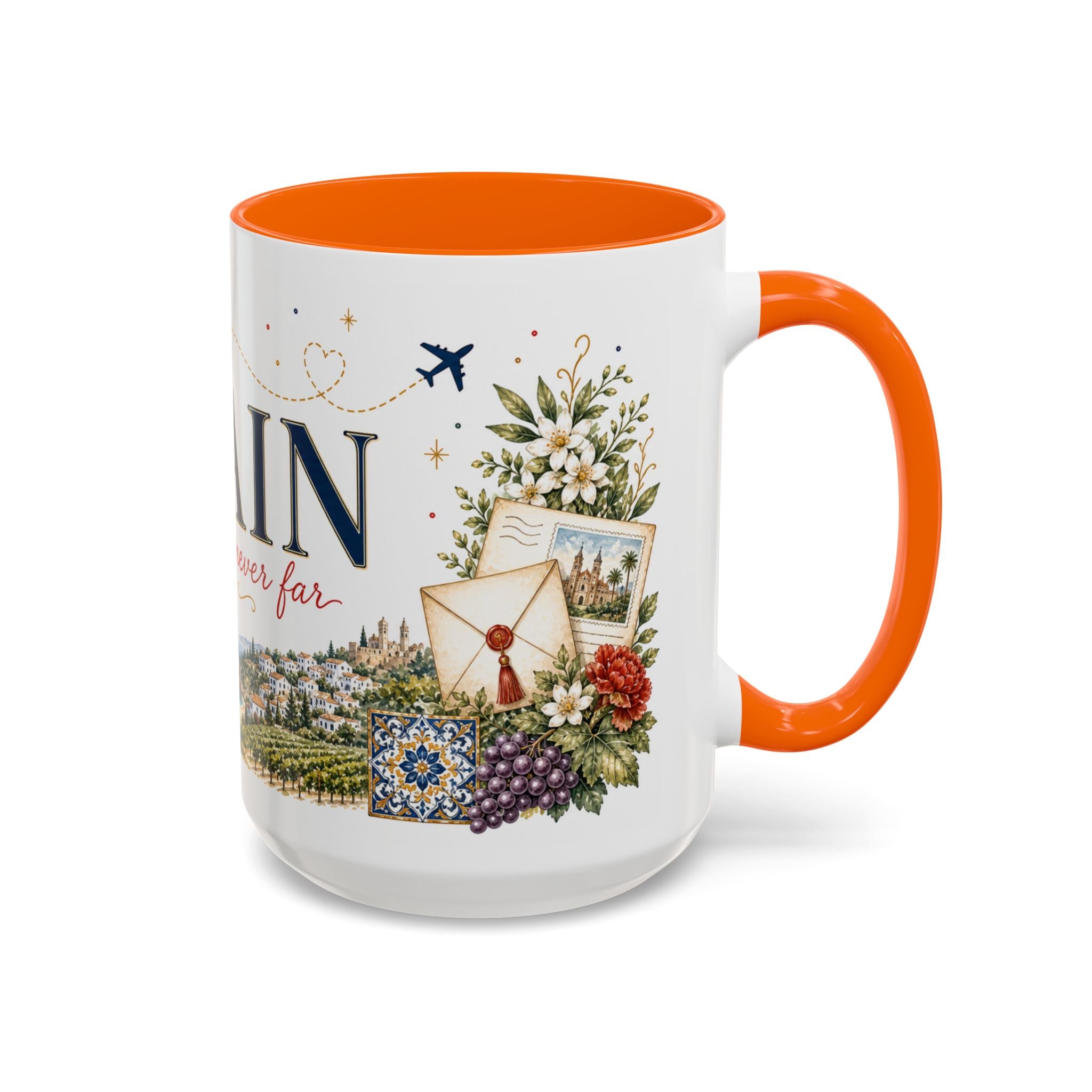 Spain Home Country Mug | Moving Away Gift | Long Distance Friendship | 11 oz 15 oz Accent Mug