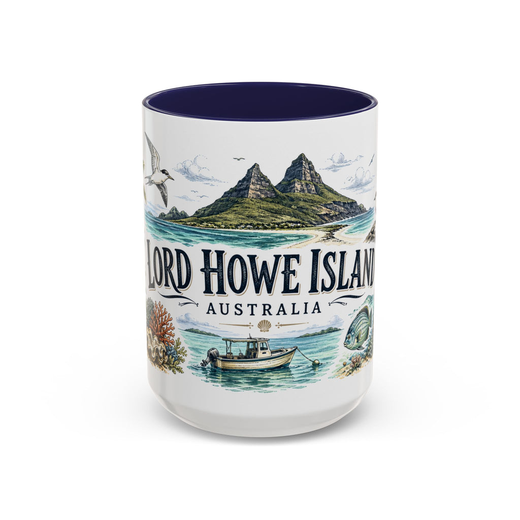 Lord Howe Island Mug, Australia Travel Souvenir, Bucket List Gift, Accent Ceramic Coffee Mug 11oz 15oz