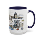 Prague Coffee Mug | Czech Republic Souvenir Travel Gift | Accent Color Ceramic 11oz 15oz