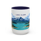 Lake Clark National Park Coffee Mug | Solid Color Block Park Souvenir | 11oz 15oz Accent Mug