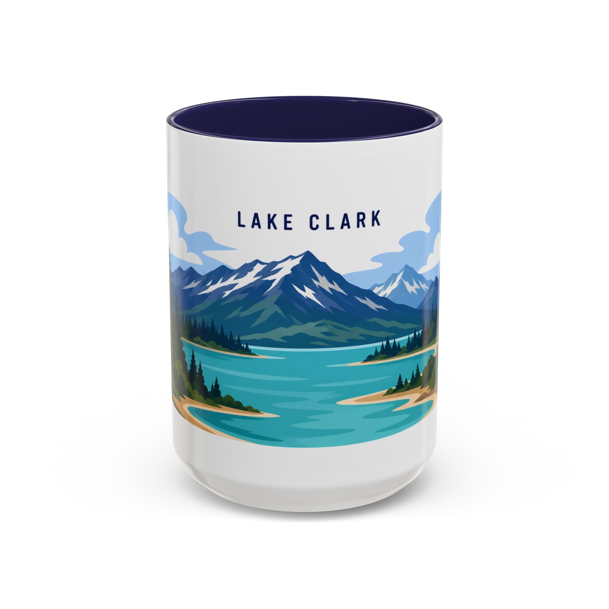 Lake Clark National Park Coffee Mug | Solid Color Block Park Souvenir | 11oz 15oz Accent Mug