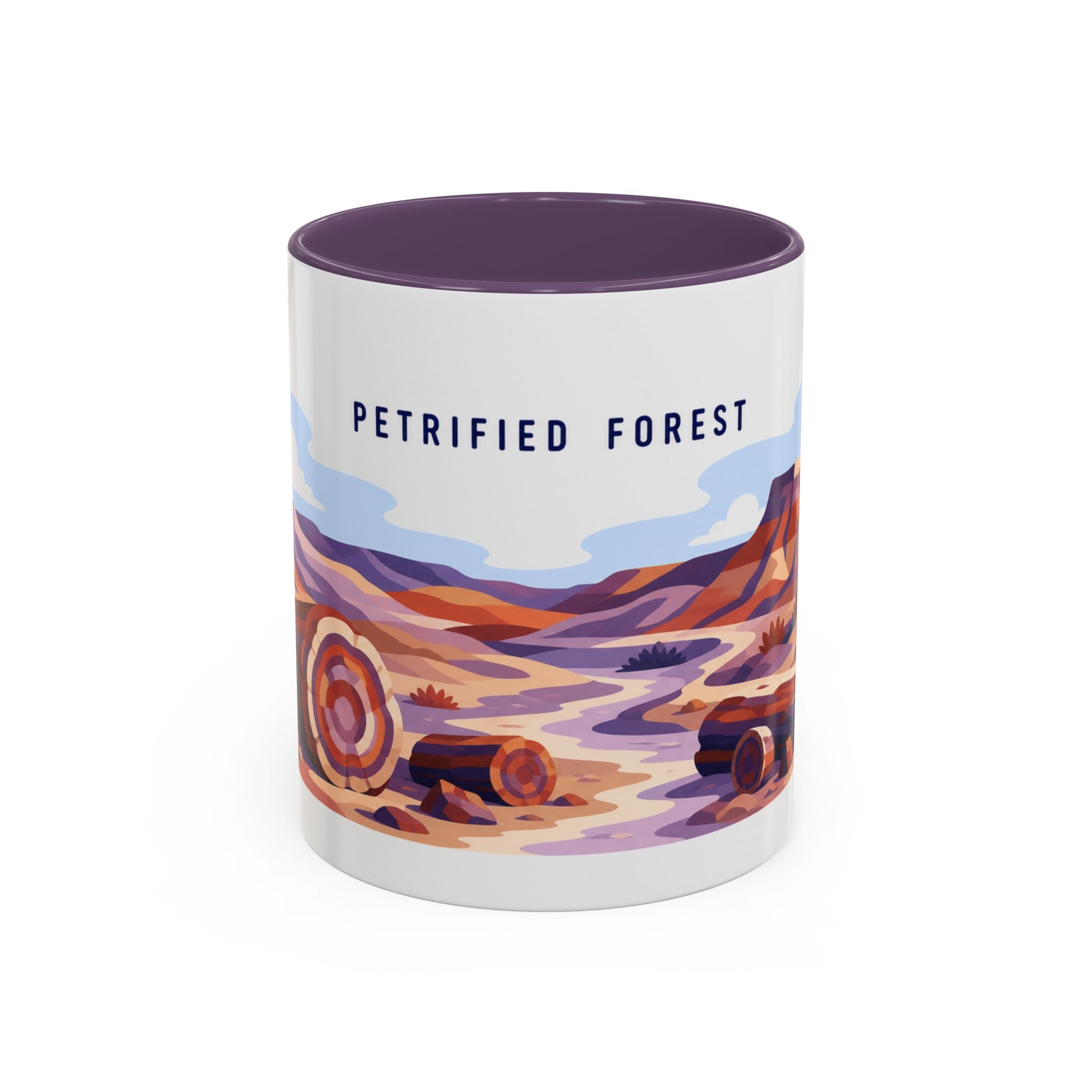 Petrified Forest National Park Coffee Mug | Solid Color Block Park Souvenir | 11oz 15oz Accent Mug