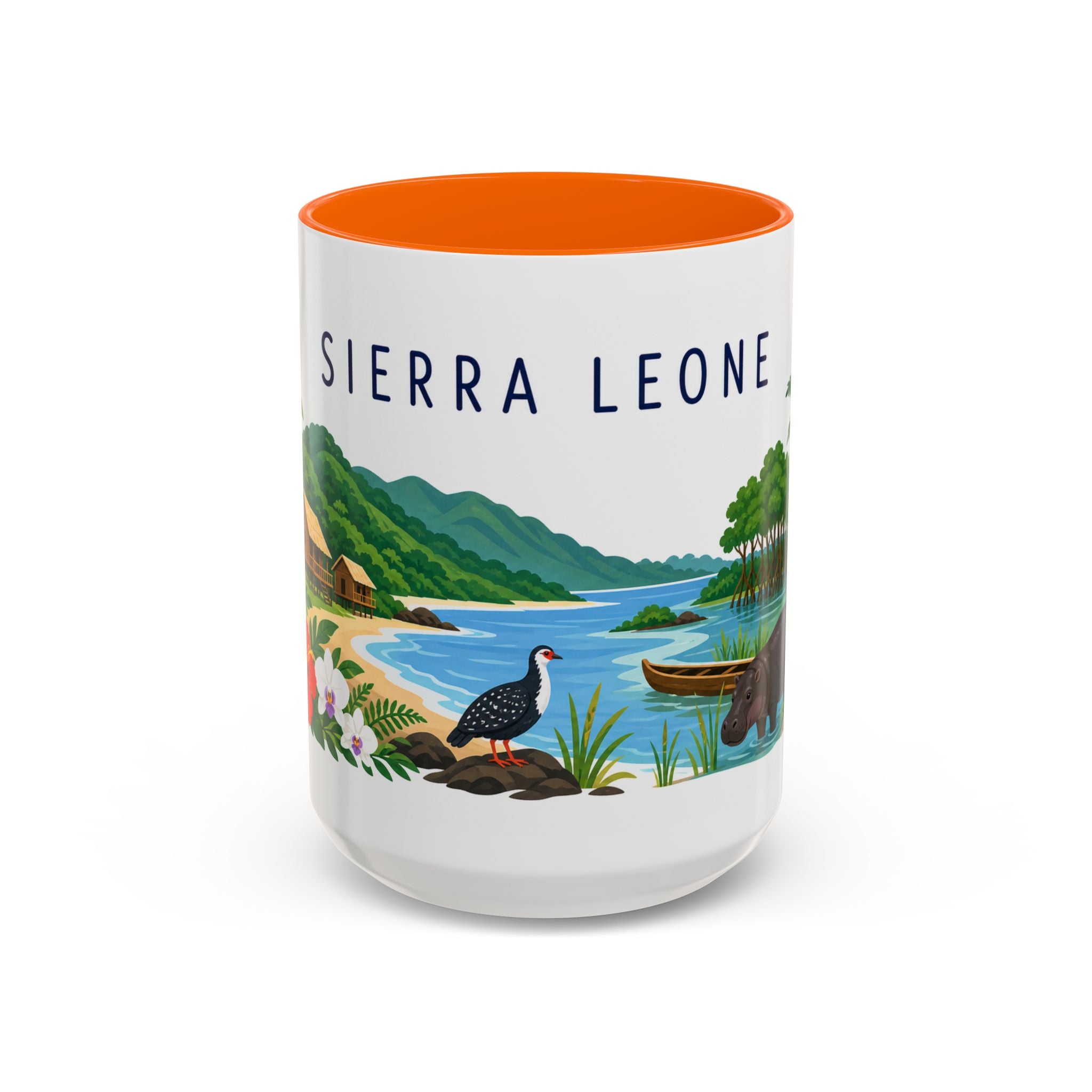 Sierra Leone Coffee Mug | Travel Souvenir Accent Mug | Country Gift Ceramic Cup 11oz 15oz