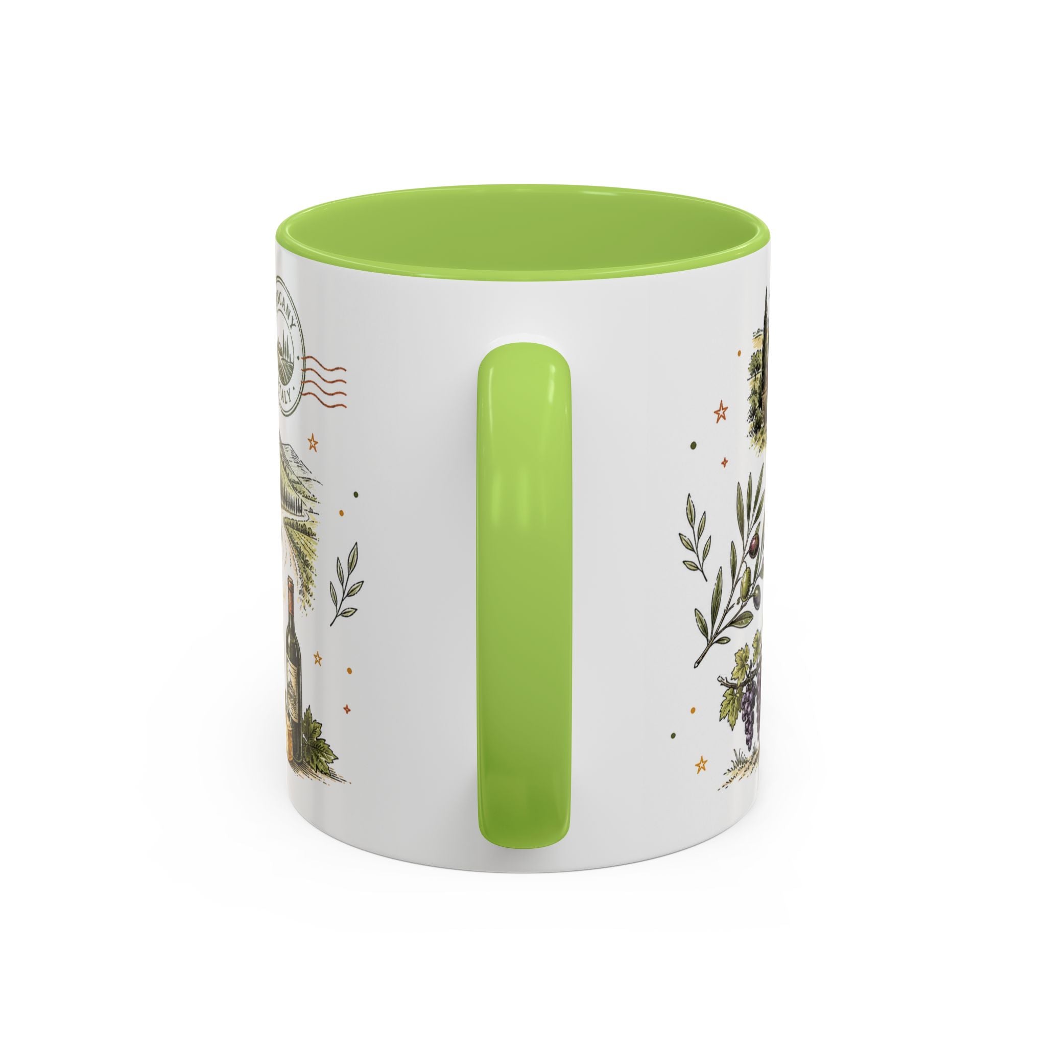 Tuscany Coffee Mug | Travel Destination Souvenir Gift | Accent Color Ceramic 11oz 15oz