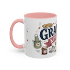 Grandma's Kitchen Hugs Coffee Mug | Gift From Grandkids | Accent Color Ceramic 11oz 15oz