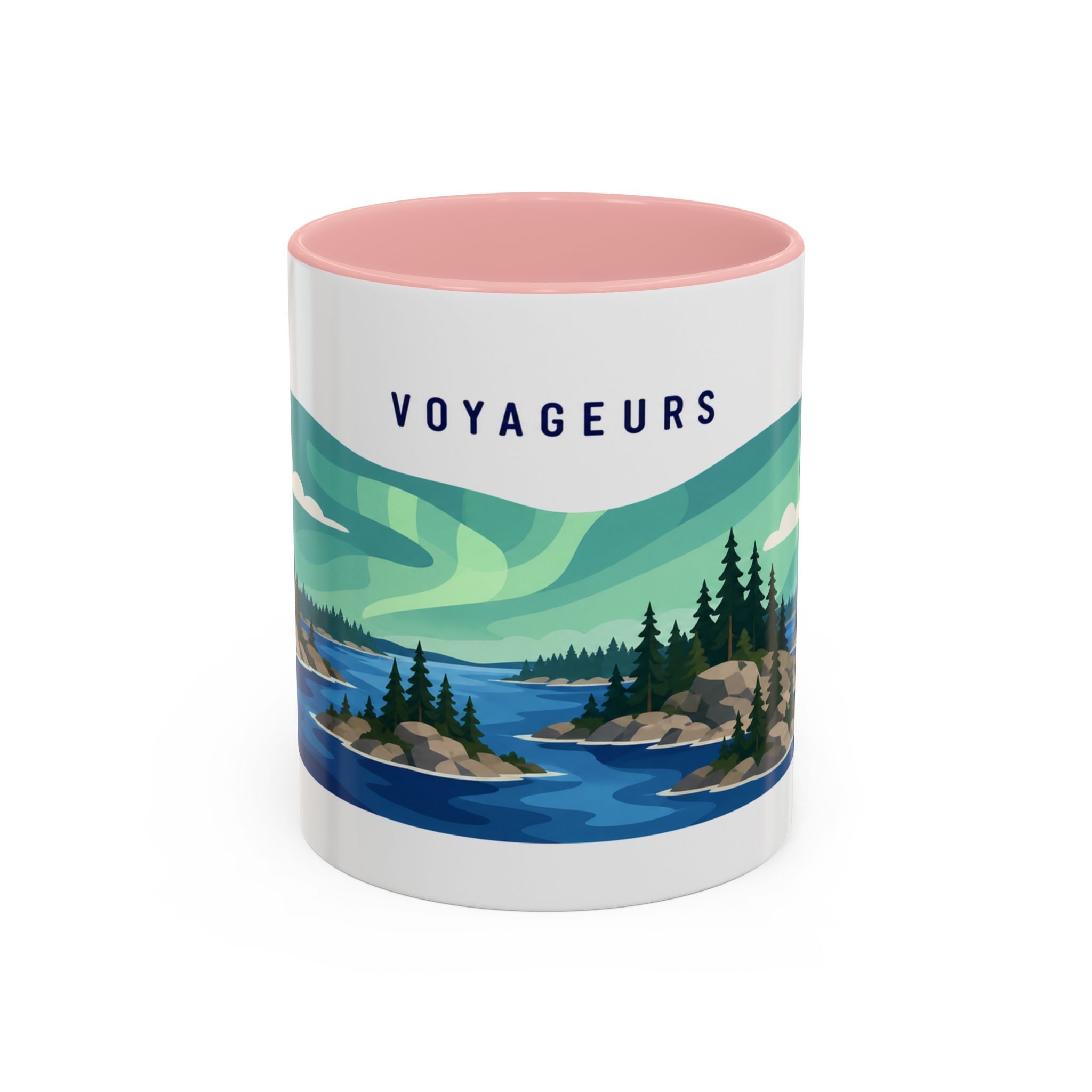 Voyageurs National Park Coffee Mug | Solid Color Block Park Souvenir | 11oz 15oz Accent Mug