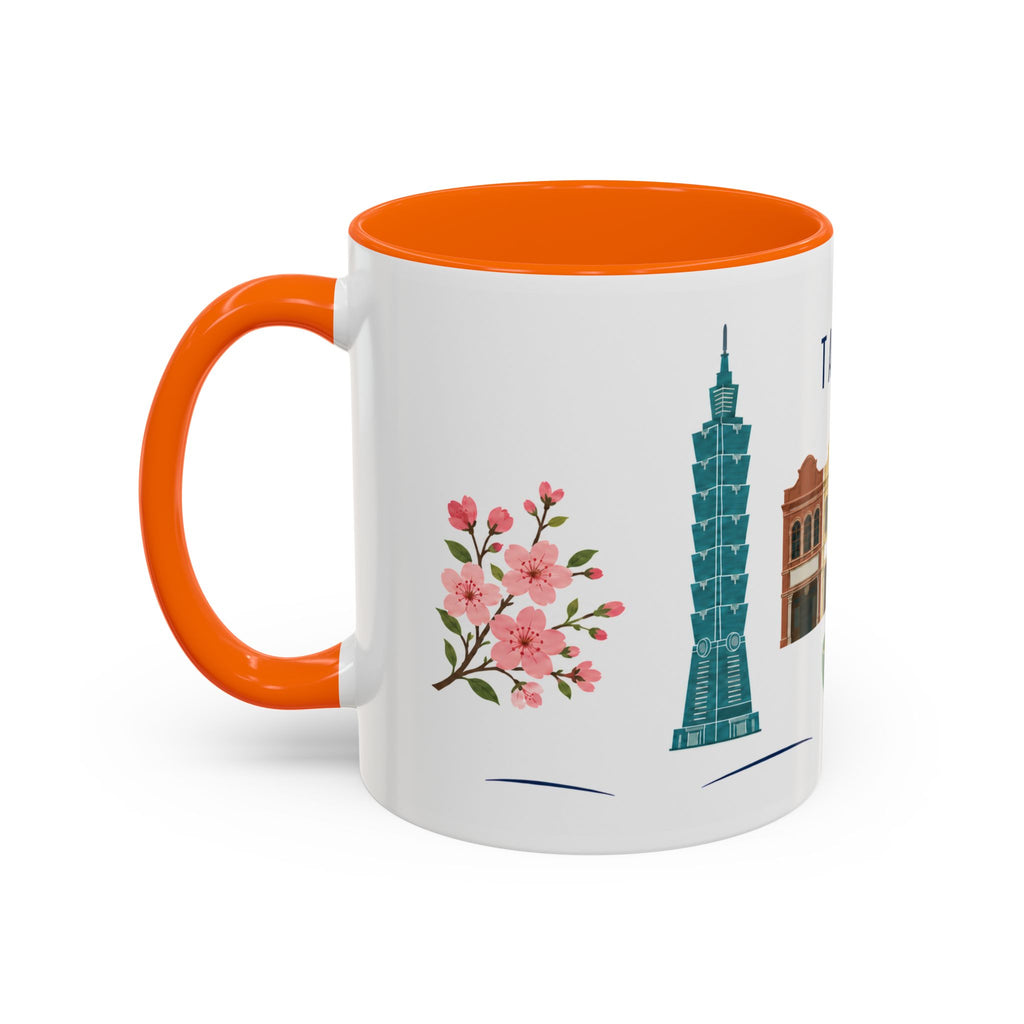 Taipei Coffee Mug | Taiwan Travel Souvenir | Porcelain Decal City Gift | 11oz 15oz Accent Mug