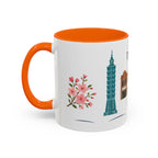 Taipei Coffee Mug | Taiwan Travel Souvenir | Porcelain Decal City Gift | 11oz 15oz Accent Mug