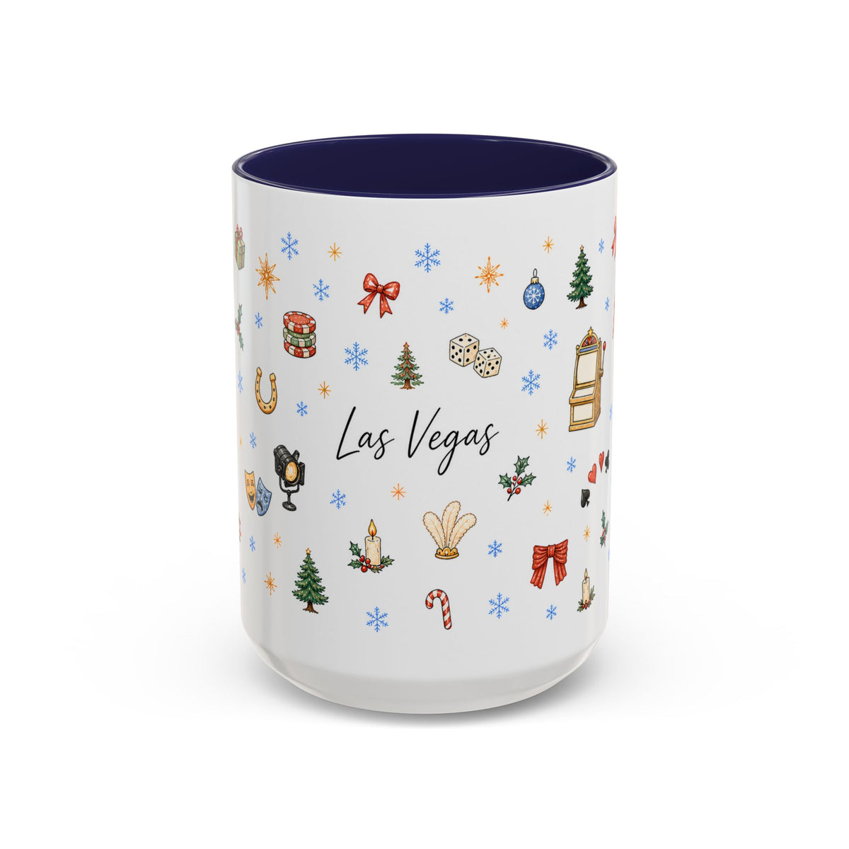 Las Vegas Christmas Mug | Watercolor City Souvenir, Travel Memories (11oz, 15oz)