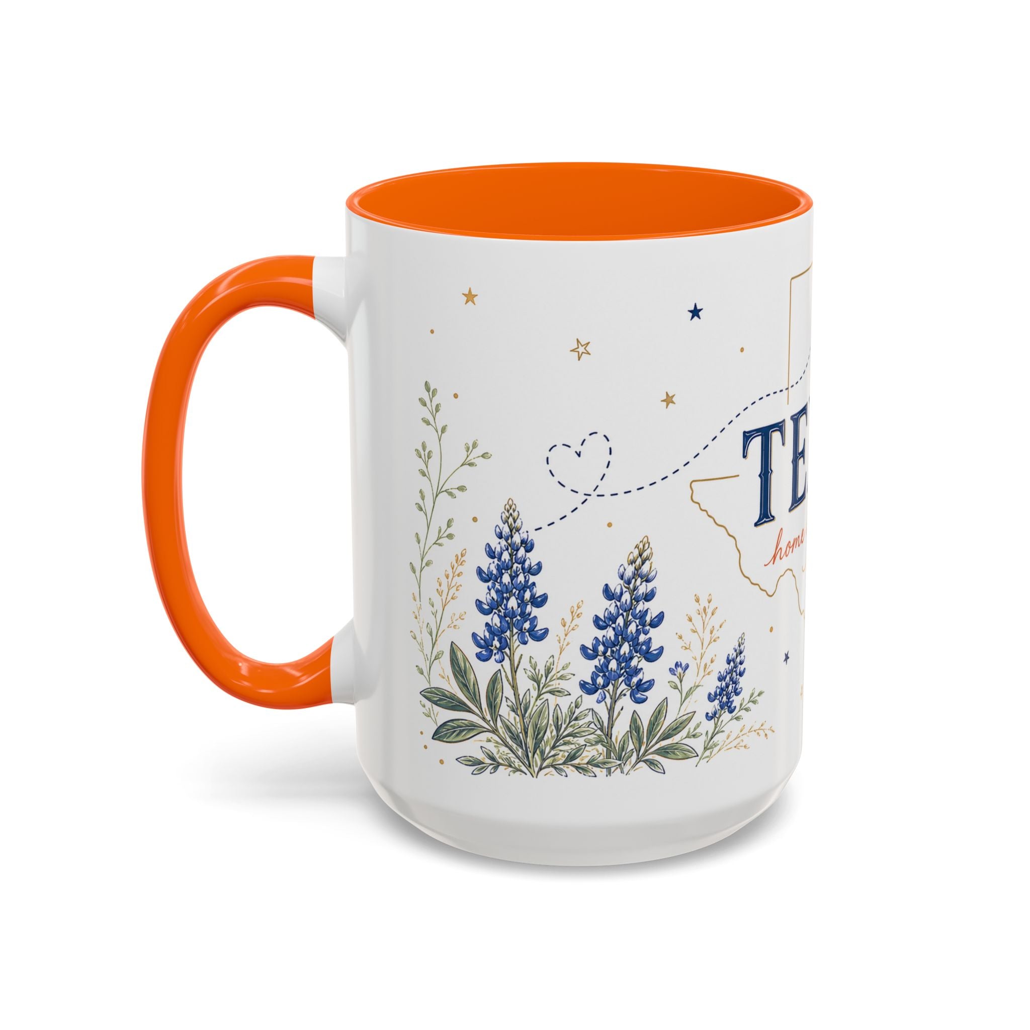 Texas State Map Mug | Bluebonnet Botanical Design, Home Reminder Coffee Cup