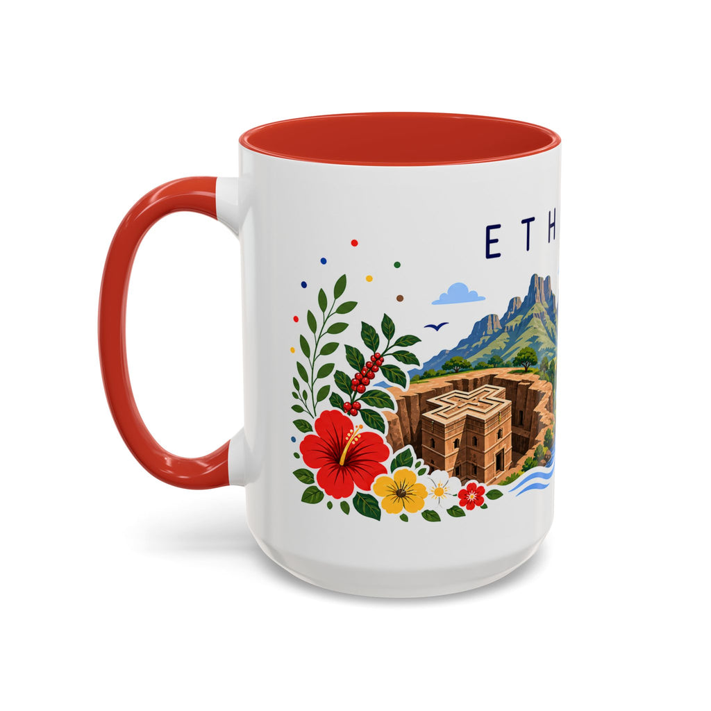 Ethiopia Coffee Mug | Travel Souvenir Accent Mug | Place Gift Ceramic Cup 11oz 15oz