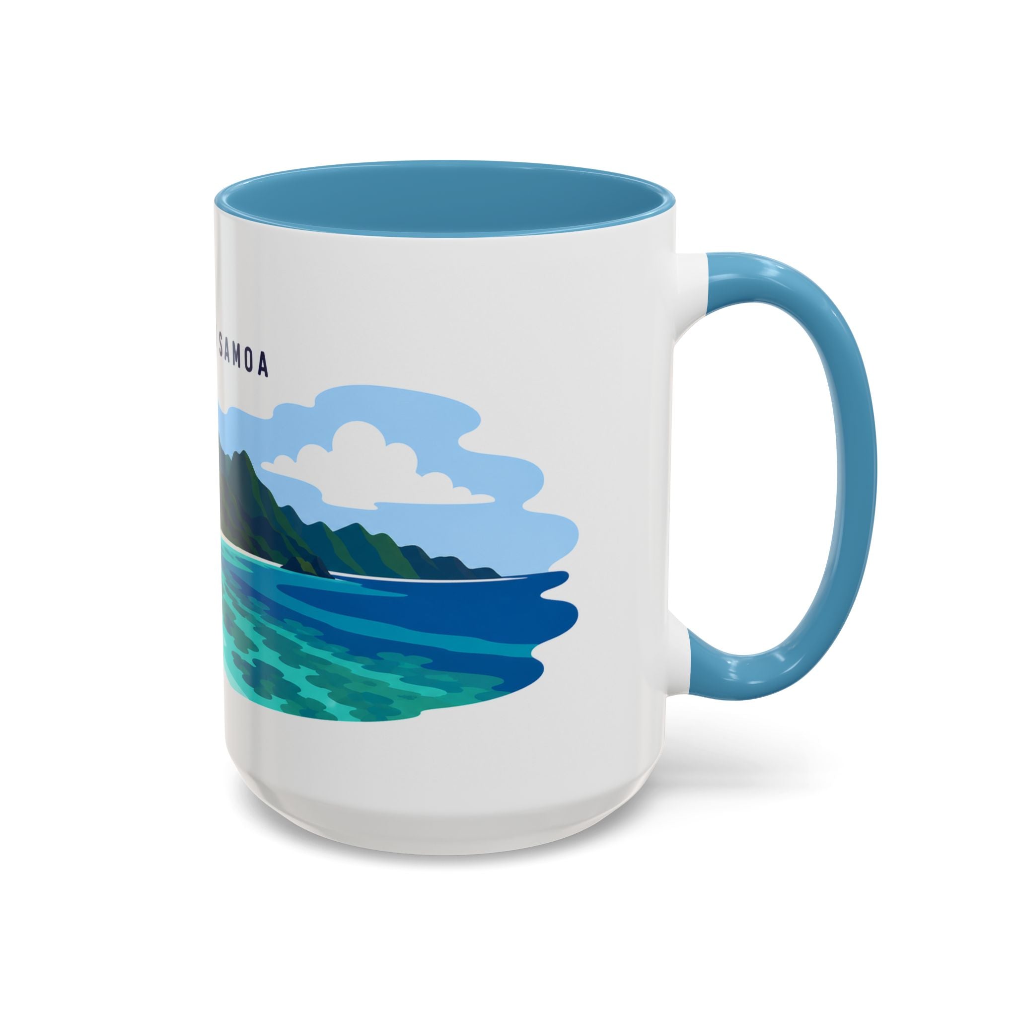 National Park of American Samoa Coffee Mug | Solid Color Block Park Souvenir | 11oz 15oz Accent Mug
