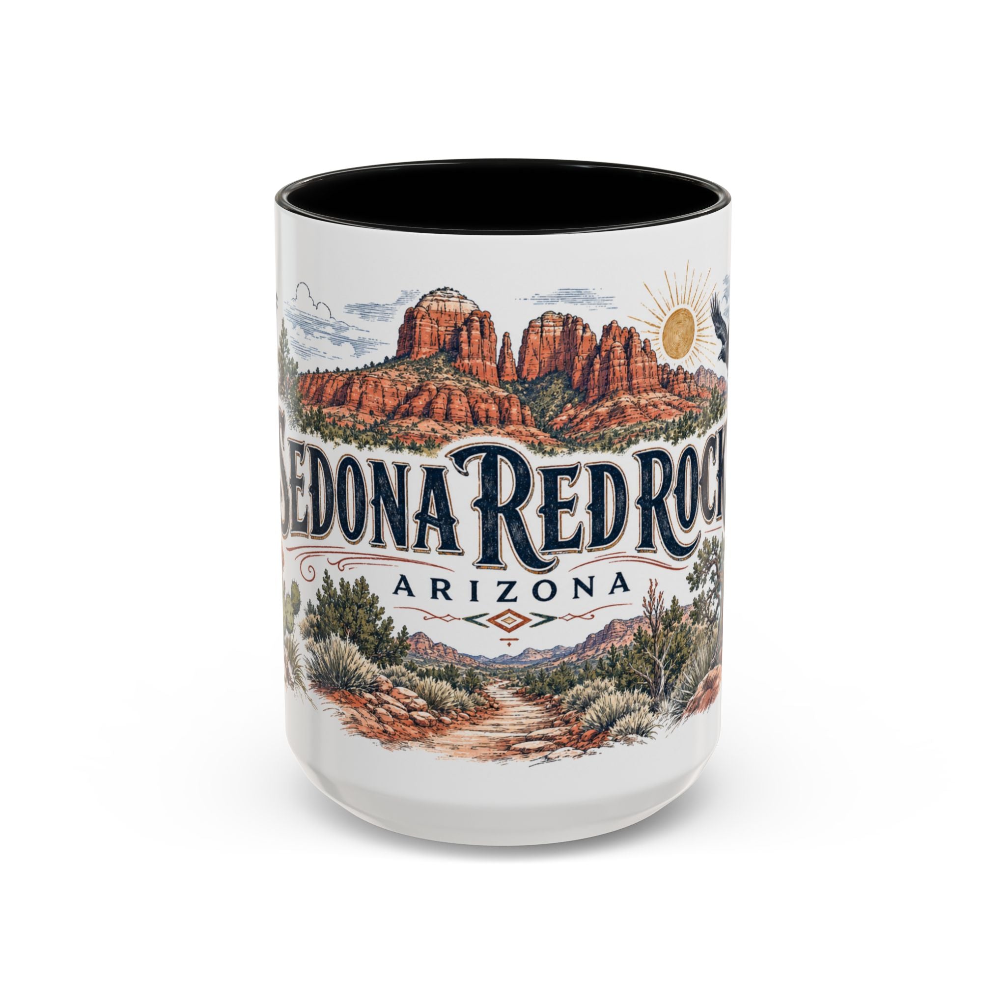 Sedona Red Rocks Mug, Arizona Travel Souvenir, Bucket List Gift, Accent Ceramic Coffee Mug 11oz 15oz