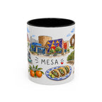 Mesa Illustrated Travel Mug | City Souvenir Accent Coffee Mug | 11oz 15oz Ceramic Cup
