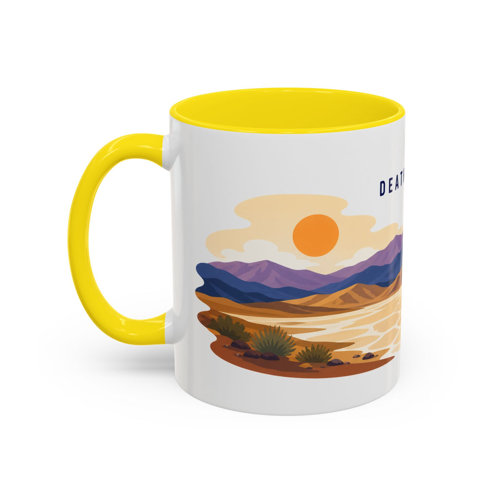 Death Valley National Park Coffee Mug | Solid Color Block Park Souvenir | 11oz 15oz Accent Mug