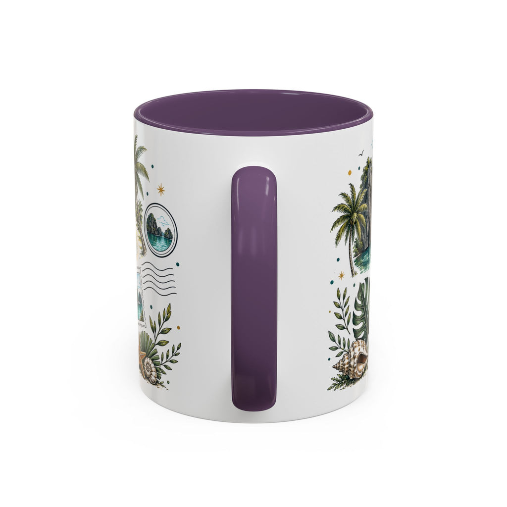 Palawan Coffee Mug | Travel Destination Souvenir Gift | Accent Color Ceramic 11oz 15oz