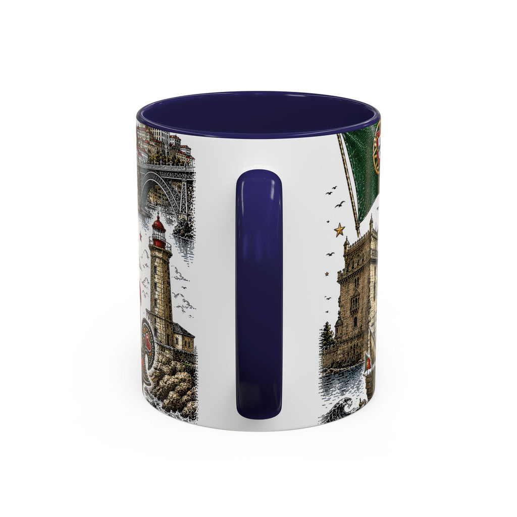 Portugal Soccer Coffee Mug | World Cup Fan Gift | Accent Color Ceramic 11oz 15oz Match Day Cup