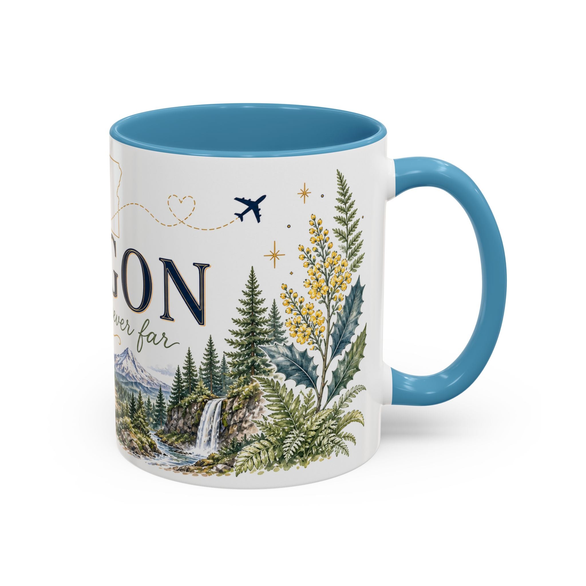 Oregon State Mug | Moving Away, Long Distance Friendship Gift | 11oz 15oz Accent Mug