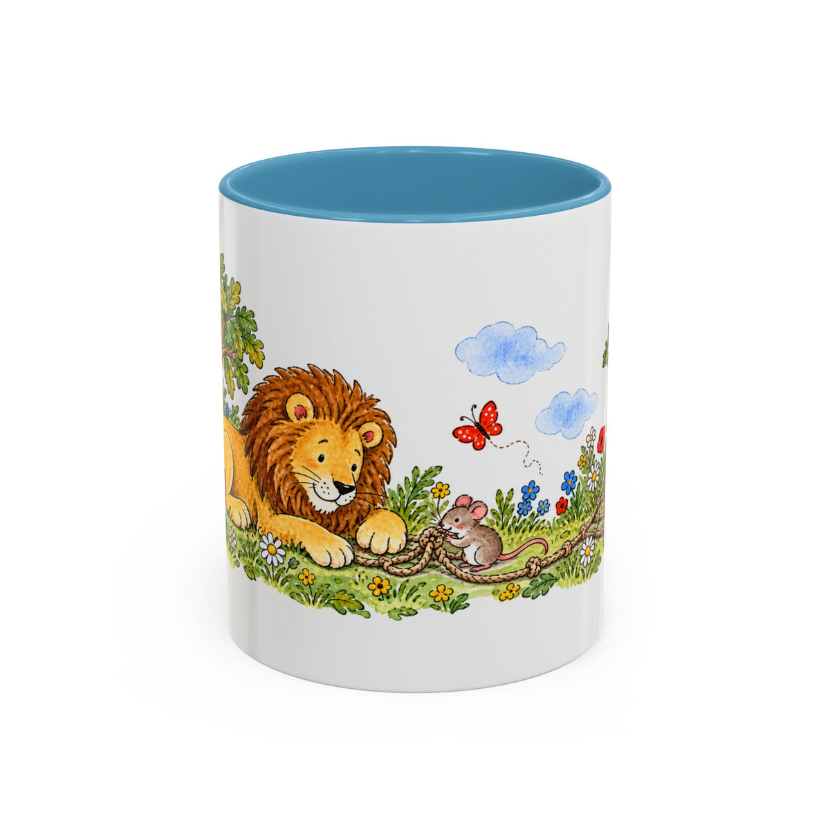 The Lion and the Mouse Mug | Storybook Fairy Tale Accent Coffee Mug | EveryLegend