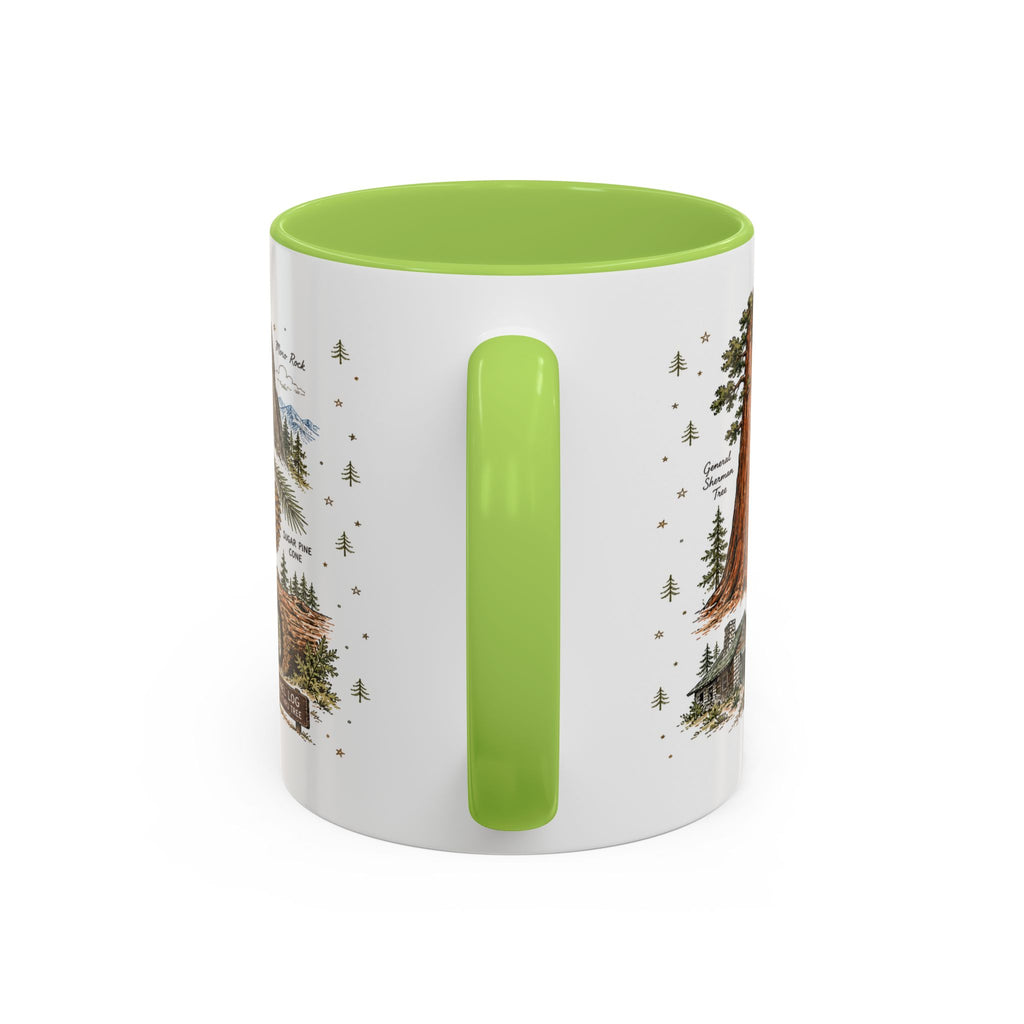 Sequoia Coffee Mug | National Park Hiking California Gift | Accent Color Ceramic 11oz 15oz