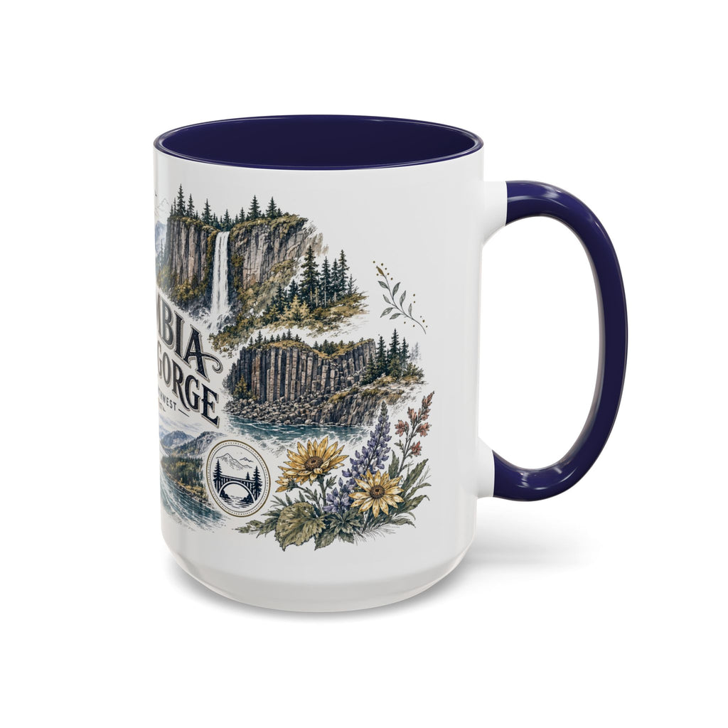 Columbia River Gorge Mug, Pacific Northwest Travel Souvenir, Bucket List Gift, Accent Ceramic Coffee Mug 11oz 15oz
