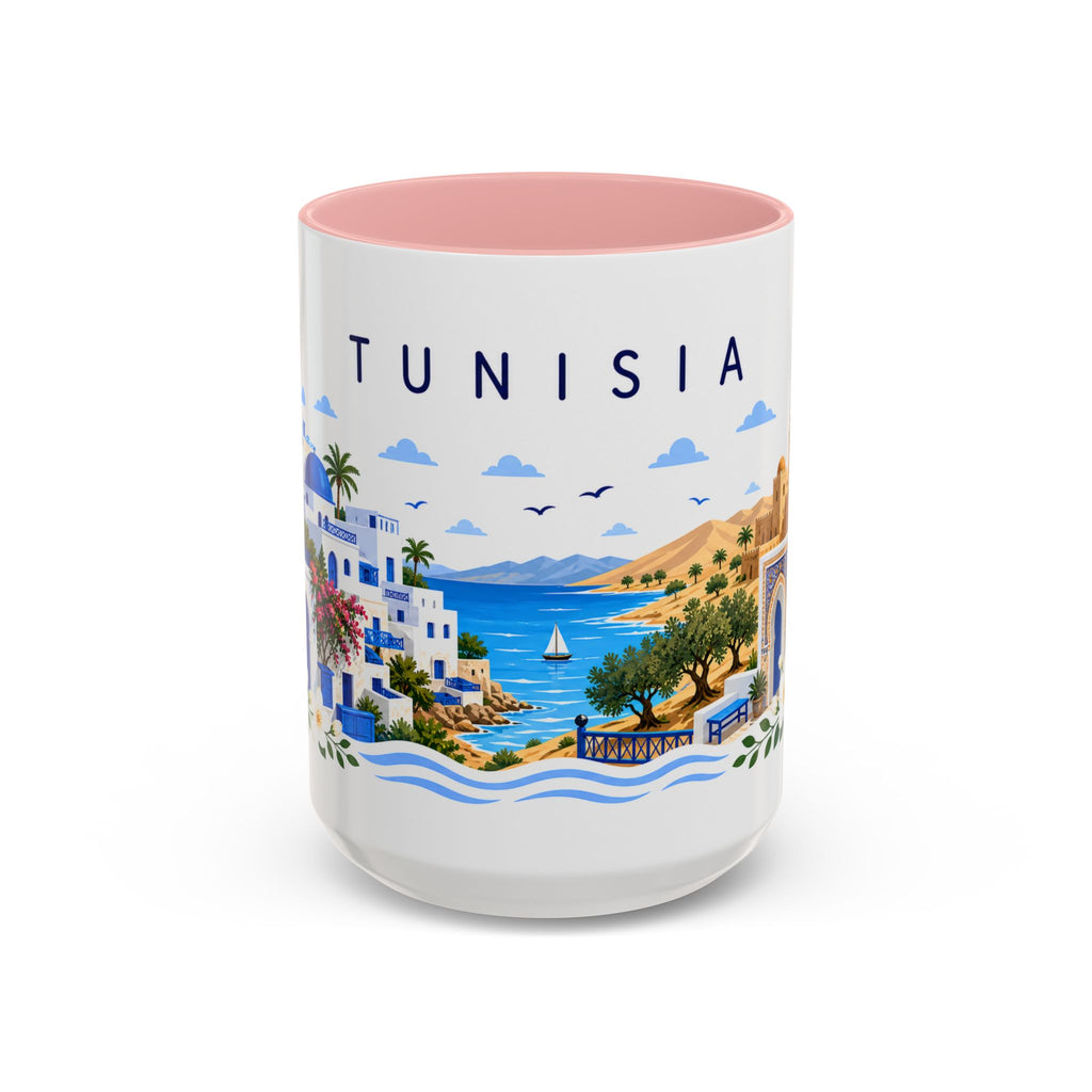 Tunisia Coffee Mug | Travel Souvenir Accent Mug | Place Gift Ceramic Cup 11oz 15oz
