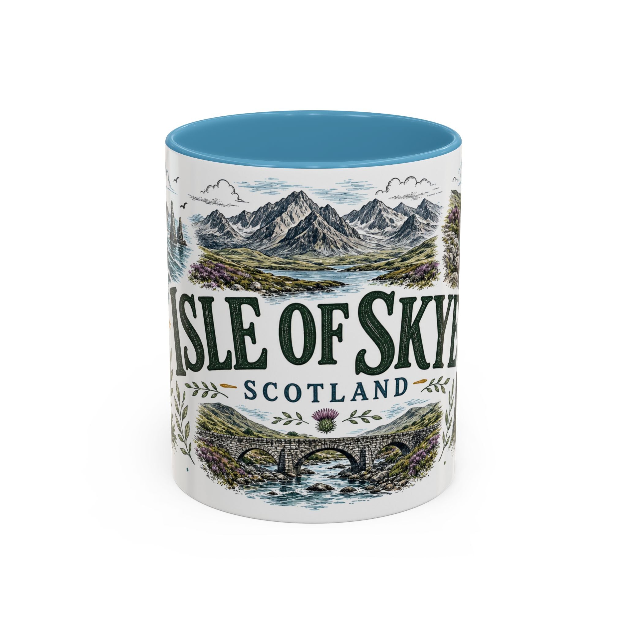 Isle of Skye Mug, Scotland Travel Souvenir, Bucket List Gift, Accent Ceramic Coffee Mug 11oz 15oz