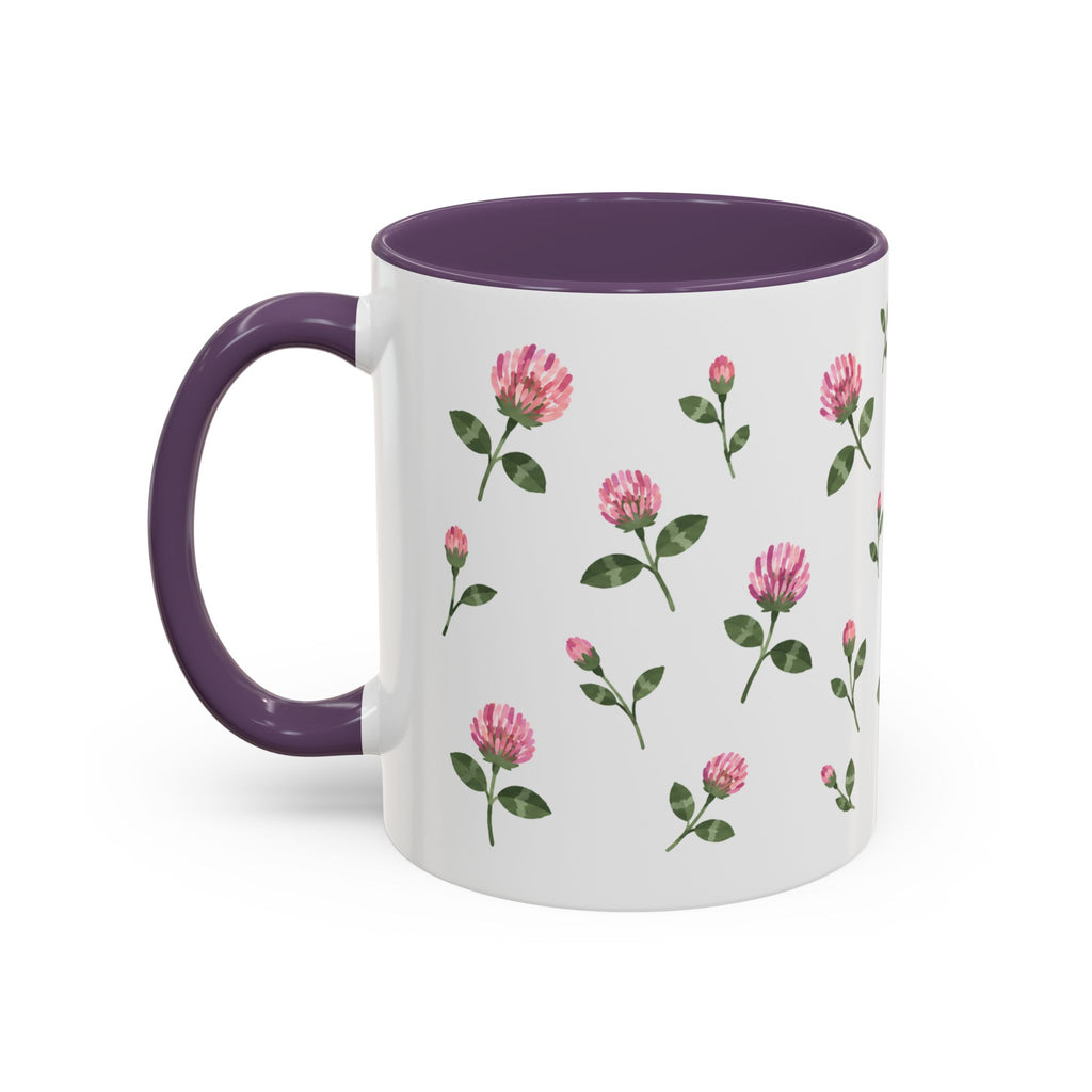 Vermont Red Clover Mug, State Flower Floral Coffee Cup, 11oz Botanical Gift