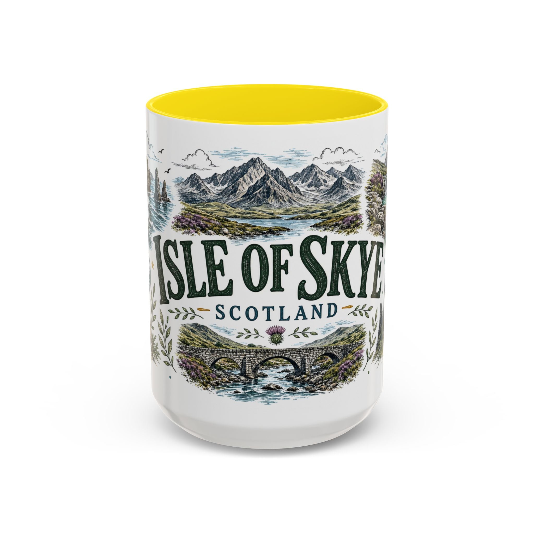 Isle of Skye Mug, Scotland Travel Souvenir, Bucket List Gift, Accent Ceramic Coffee Mug 11oz 15oz