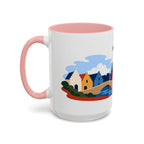 Bruges Coffee Mug | Travel Destination Souvenir Gift | Accent Color Ceramic 11oz 15oz