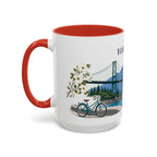 Vancouver Coffee Mug | Canada Travel Souvenir | Porcelain Decal City Gift | 11oz 15oz Accent Mug