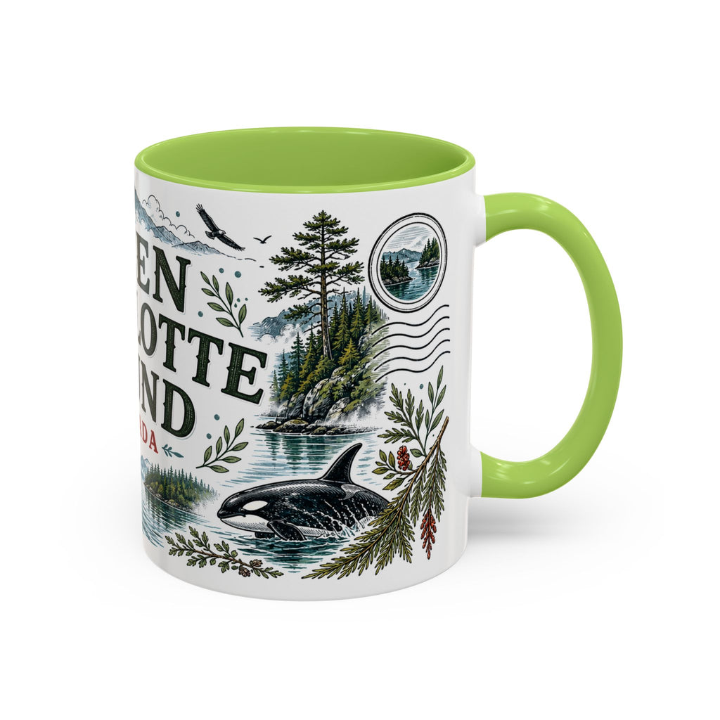 Queen Charlotte Sound Coffee Mug | Travel Destination Souvenir Gift | Accent Color Ceramic 11oz 15oz