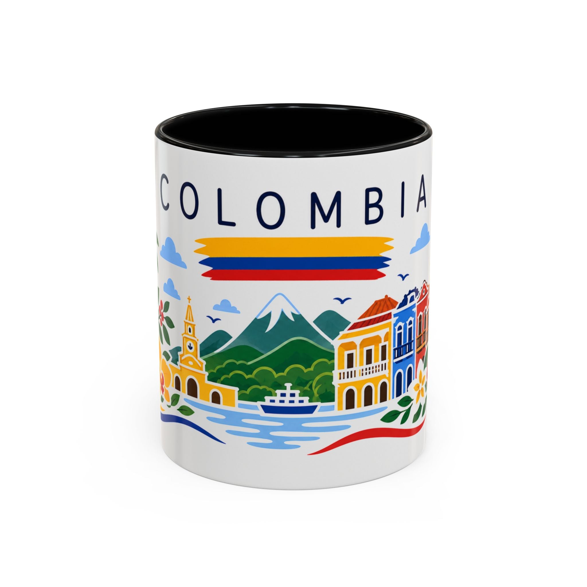 Colombia Coffee Mug | Travel Souvenir Accent Mug | Country Gift Ceramic Cup 11oz 15oz