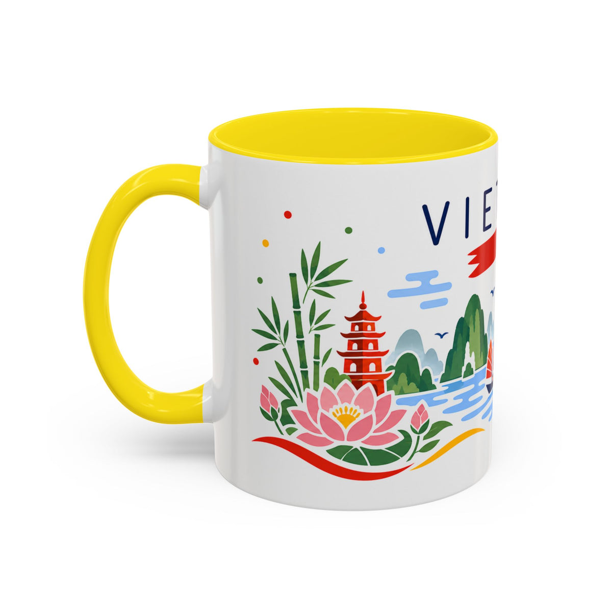 Vietnam Coffee Mug | Travel Souvenir Accent Mug | Country Gift Ceramic Cup 11oz 15oz