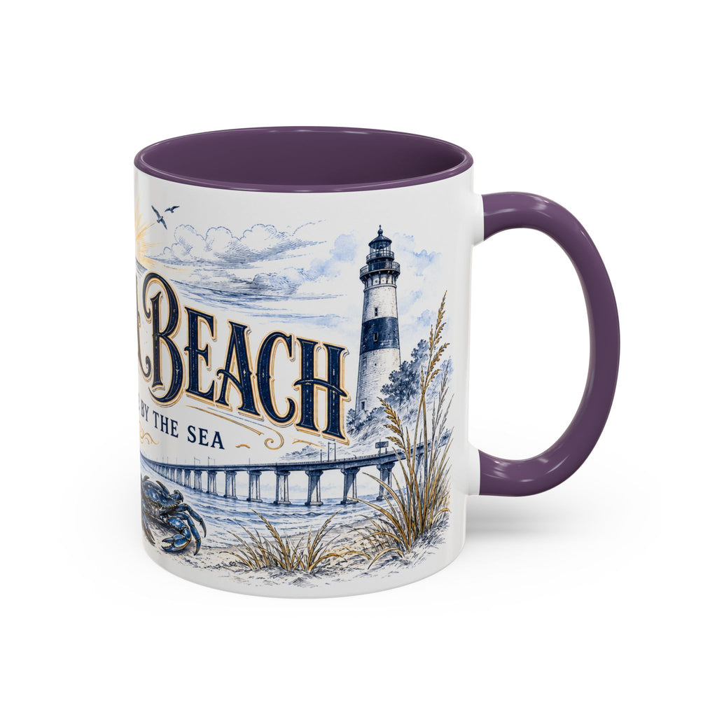 Virginia Beach Coffee Mug | United States Travel Souvenir | Vintage Illustrated City Gift | 11 oz 15 oz Accent Mug