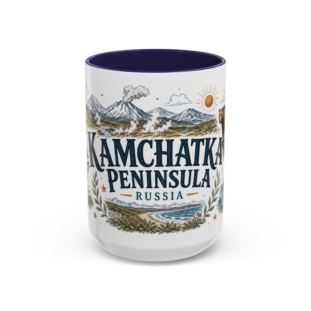 Kamchatka Peninsula Mug, Russia Travel Souvenir, Bucket List Gift, Accent Ceramic Coffee Mug 11oz 15oz