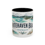 Whitehaven Beach Mug, Australia Travel Souvenir, Bucket List Gift, Accent Ceramic Coffee Mug 11oz 15oz
