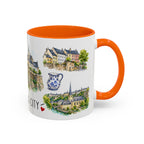 Luxembourg City Illustrated Travel Mug | City Souvenir Accent Coffee Mug | 11oz 15oz Ceramic Cup