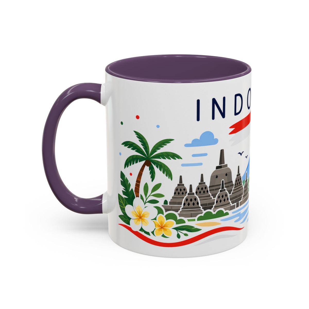Indonesia Coffee Mug | Travel Souvenir Accent Mug | Country Gift Ceramic Cup 11oz 15oz